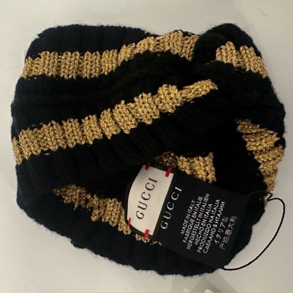 Gucci Black and Gold Hair Accessory